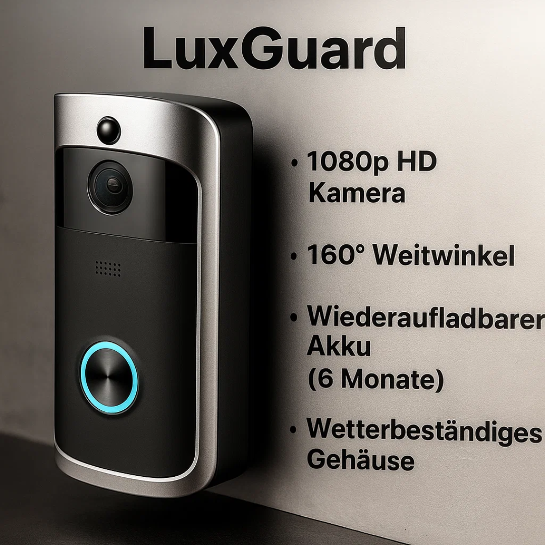LuxGuard | Kabellose Video-Türklingel mit Akku für ultimative Sicherheit Decorique.de