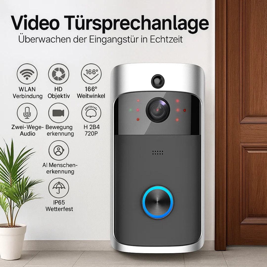 LuxGuard | Kabellose Video-Türklingel mit Akku für ultimative Sicherheit Decorique.de