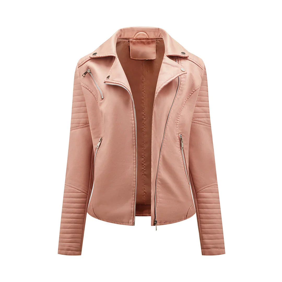 LuxJacket | Exklusive Damen-Synthetisches Leder Rosa Decorique.de