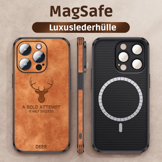 PrimeGuard | Leder iPhone Tasche - Luxuriöser stoßfester Schutz