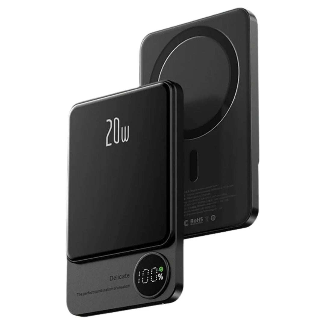 MagBoost | Kompakte Powerbank – Drahtloses & Kabelgebundenes Schnellladen Decorique.de