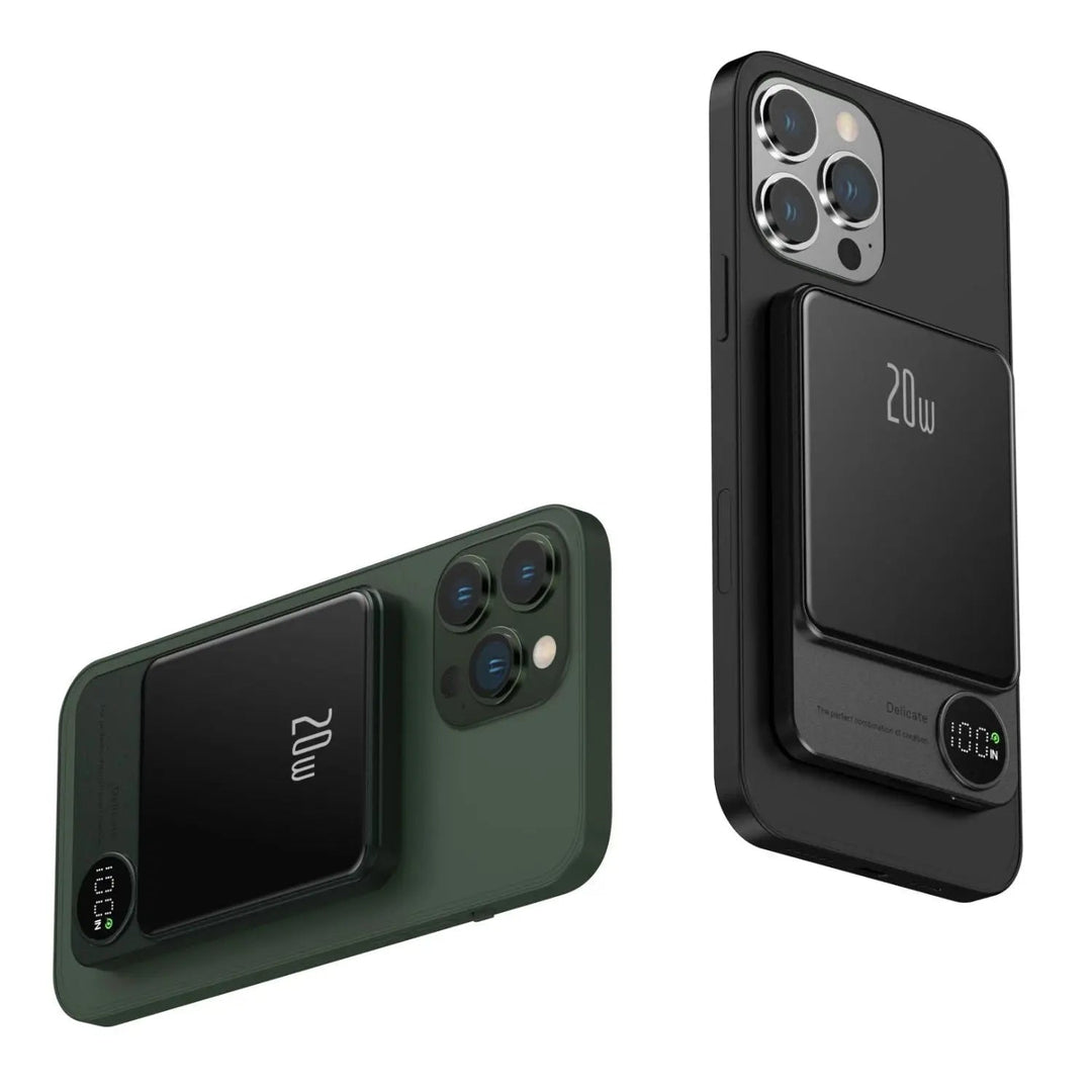 MagBoost | Kompakte Powerbank – Drahtloses & Kabelgebundenes Schnellladen Decorique.de