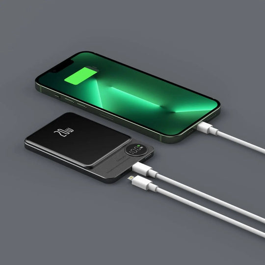 MagBoost | Kompakte Powerbank – Drahtloses & Kabelgebundenes Schnellladen Decorique.de