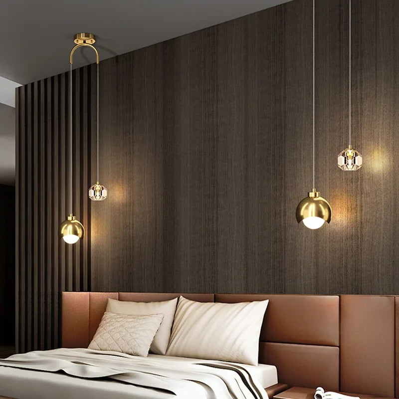 CrystalMoon | Moderne LED-Hängelampe für stilvolles Ambiente im Schlafzimmer und Esszimmer