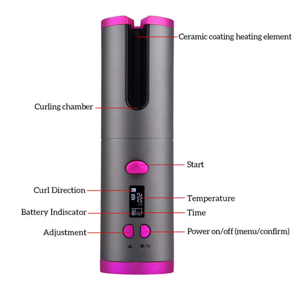 Curlina | Kabelloser Automatik-Lockenstab für Glänzende Locken