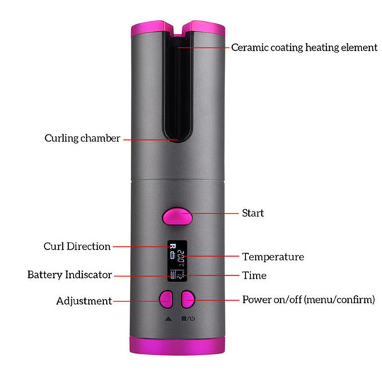 Curlina | Kabelloser Automatik-Lockenstab für Glänzende Locken