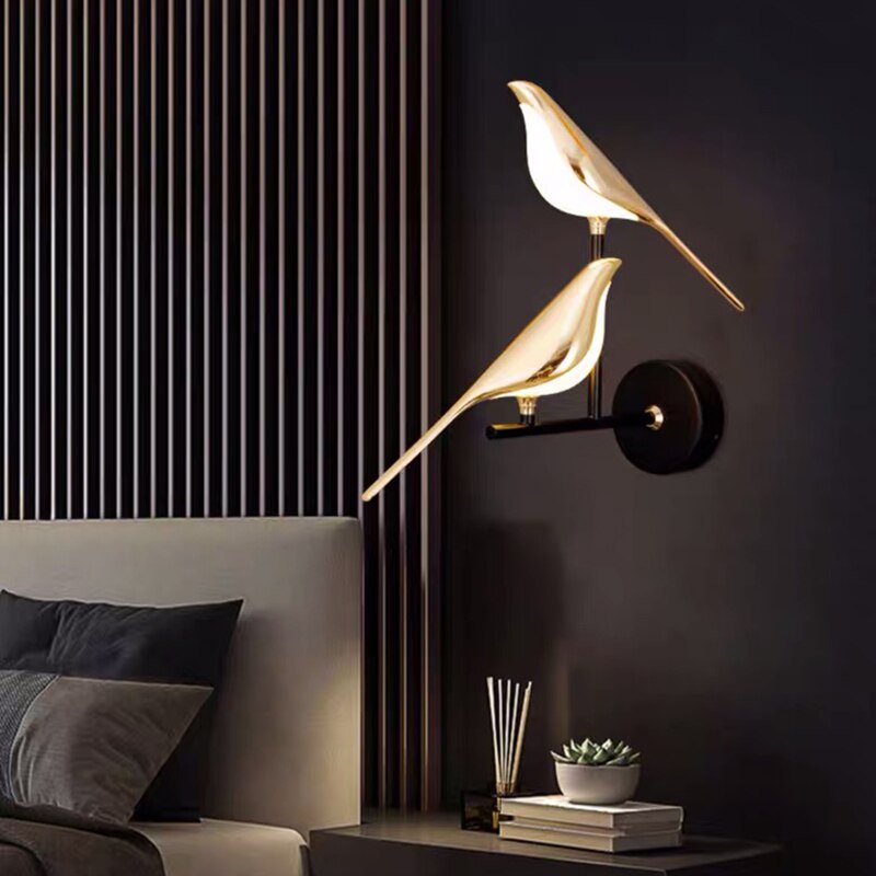 GlowFeather | Moderne LED-Vogel-Wandleuchte