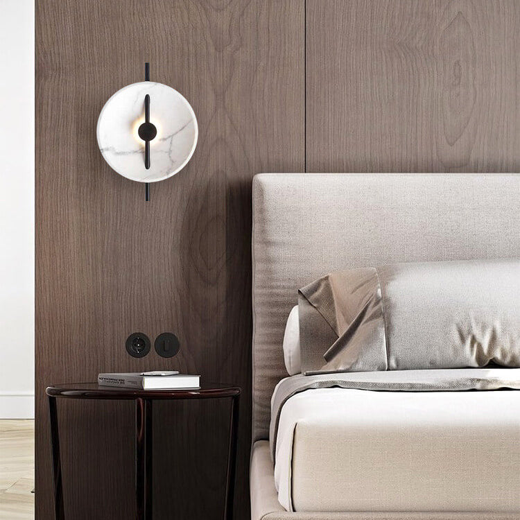 MarbleGlow | Elegante runde Wandleuchte Decorique.de