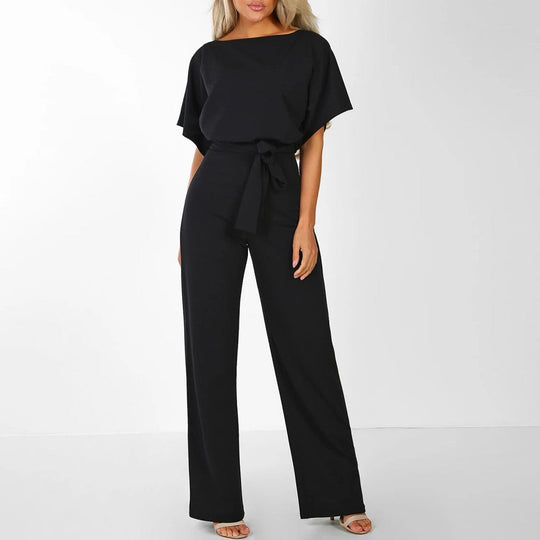 Marivelle | Schlichter und eleganter Jumpsuit | Damenmode Schwarz Decorique.de