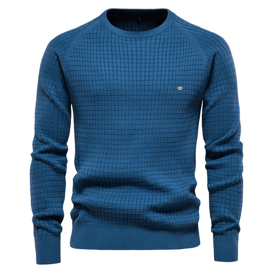 Mateo | Stilvolles Struktursweatshirt | Herren Blau Decorique.de