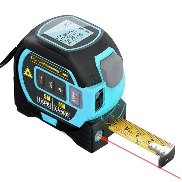 MeasurePro | Präzises 3-in-1 Infrarot-Laserbandmessgerät Blau Decorique.de