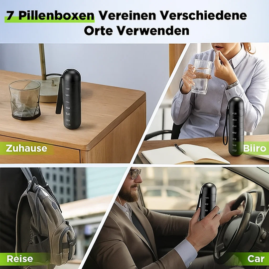 MediCase | Kompakter 7-Tage-Pillenorganizer aus Aluminium Decorique.de