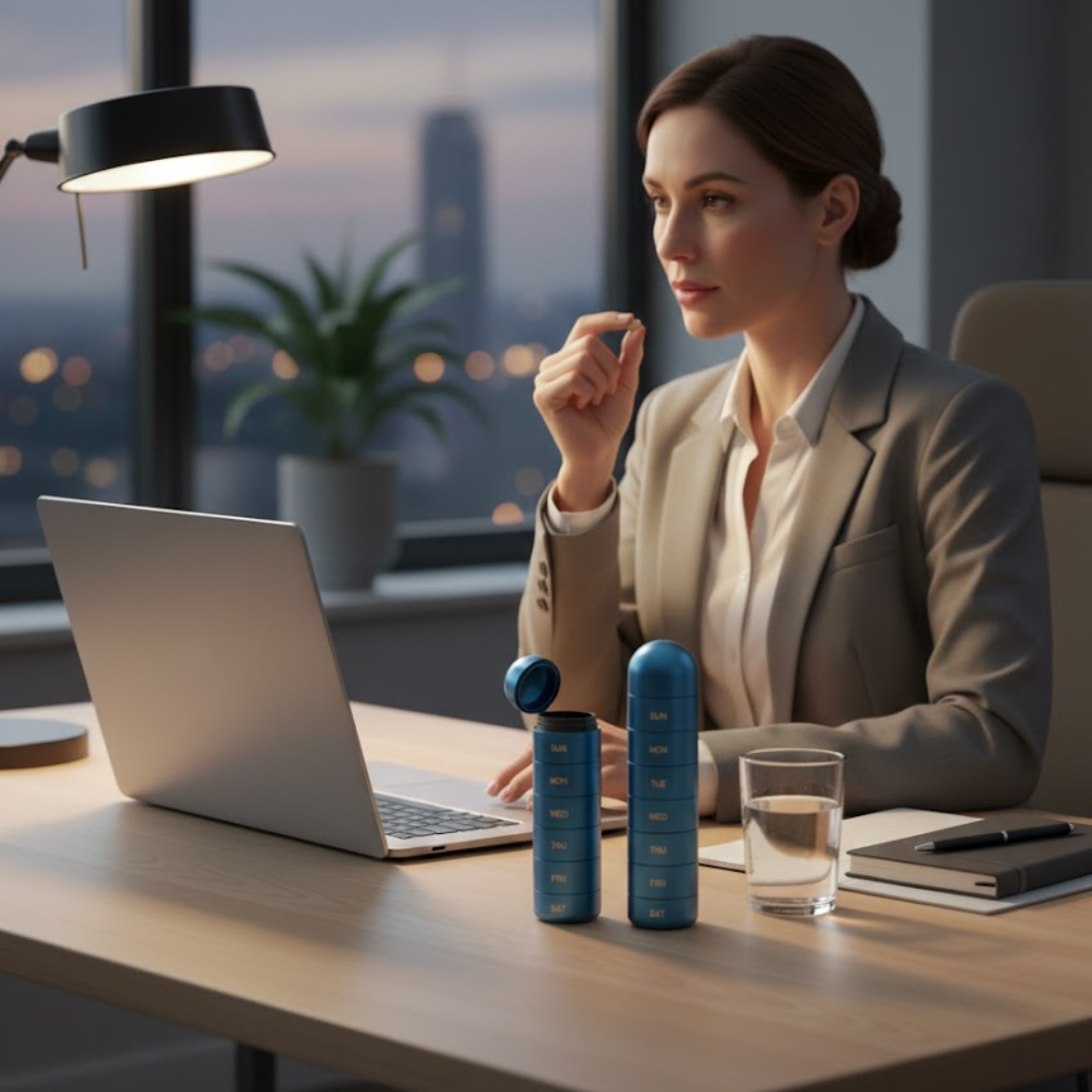 MediCase | Kompakter 7-Tage-Pillenorganizer aus Aluminium Decorique.de