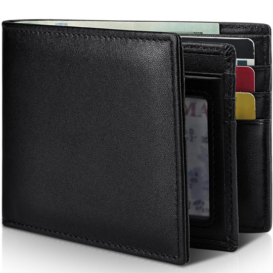 WalletShield | Bifold Leder Geldbörse – Sicherheit & Stil für Herren
