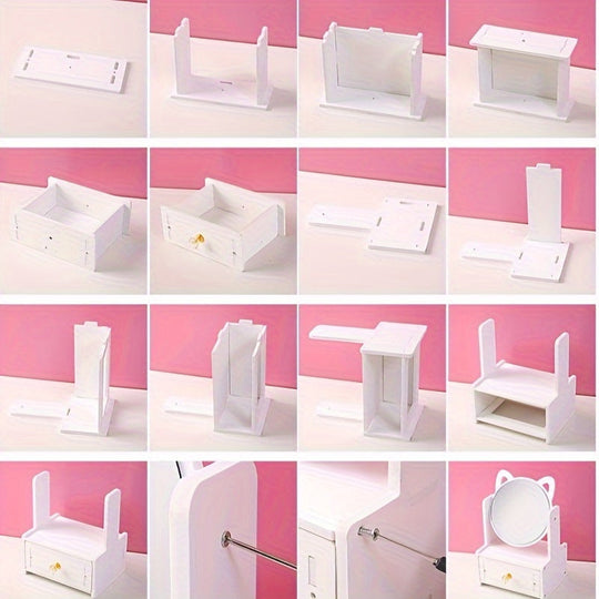 MeowGlow | Katzenohr Make-up-Spiegel mit Stauraum Decorique.de