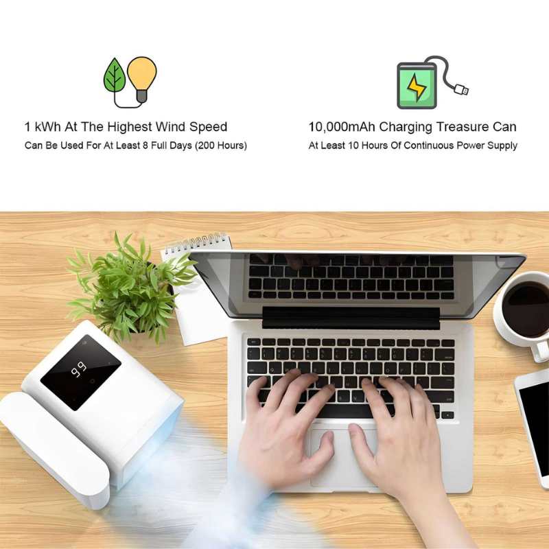 MicroCool | Mini-Klimagerät Tragbarer Verdunstungs-Sumpfkühler mit 1000ml Wassertank Decorique.de