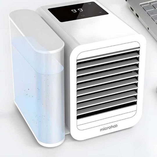 MicroCool | Mini-Klimagerät Tragbarer Verdunstungs-Sumpfkühler mit 1000ml Wassertank