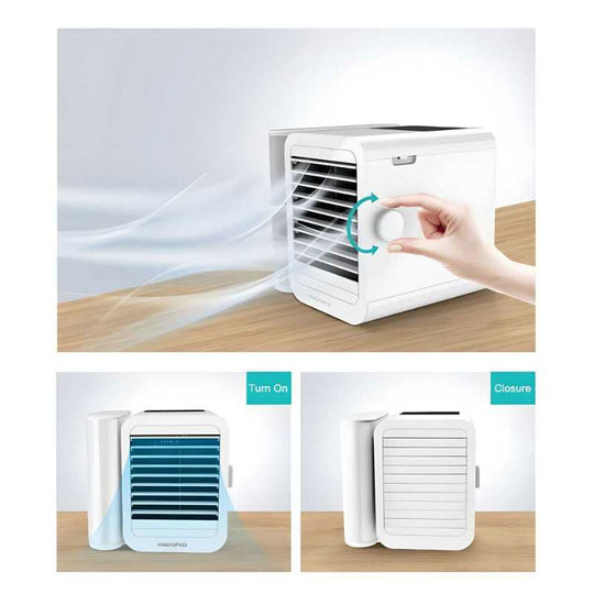 MicroCool | Mini-Klimagerät Tragbarer Verdunstungs-Sumpfkühler mit 1000ml Wassertank