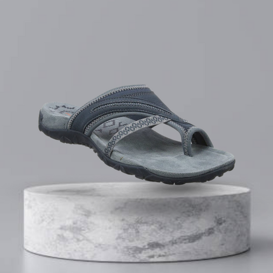 Mireya | Sommerschuhe Bequem mit extra Halt Dunkelgrau Decorique.de