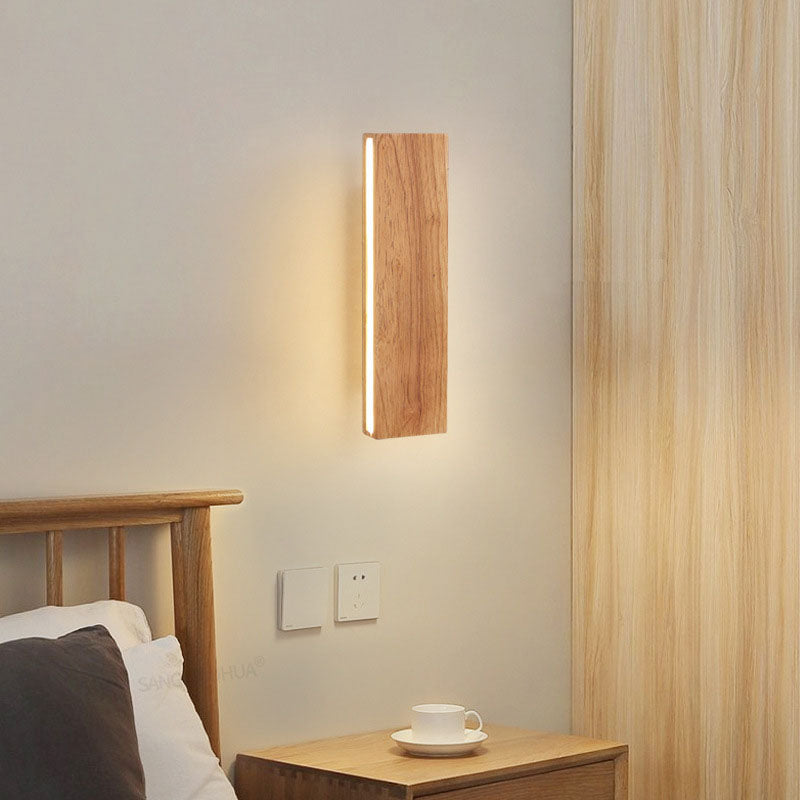 MonoBeam | Schwenkbare Minimal-Wandleuchte aus Holz Klein Warmes Licht (3000K) 230V Decorique.de