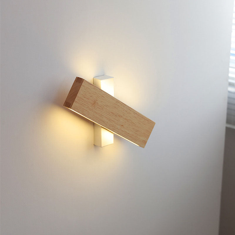 MonoBeam | Schwenkbare Minimal-Wandleuchte aus Holz Weißes Licht (5000K) 230V Decorique.de