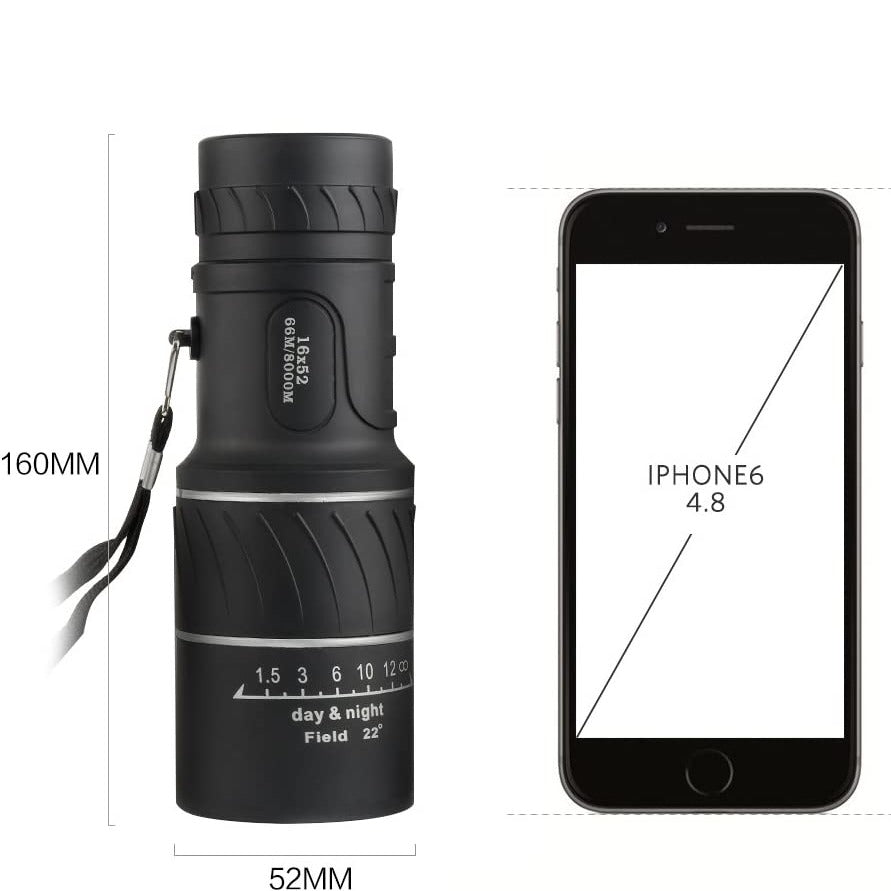 VistaPro | Kompaktes Monokular-Teleskop – 16x Zoom für Outdoor Abenteuer