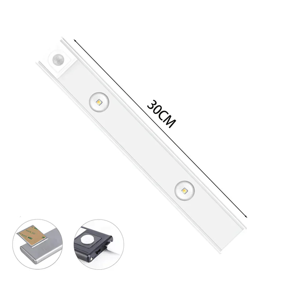 MotionGlow | Luxuriöse LED-Beleuchtung mit Bewegungssensor 30 cm Weiß Decorique.de