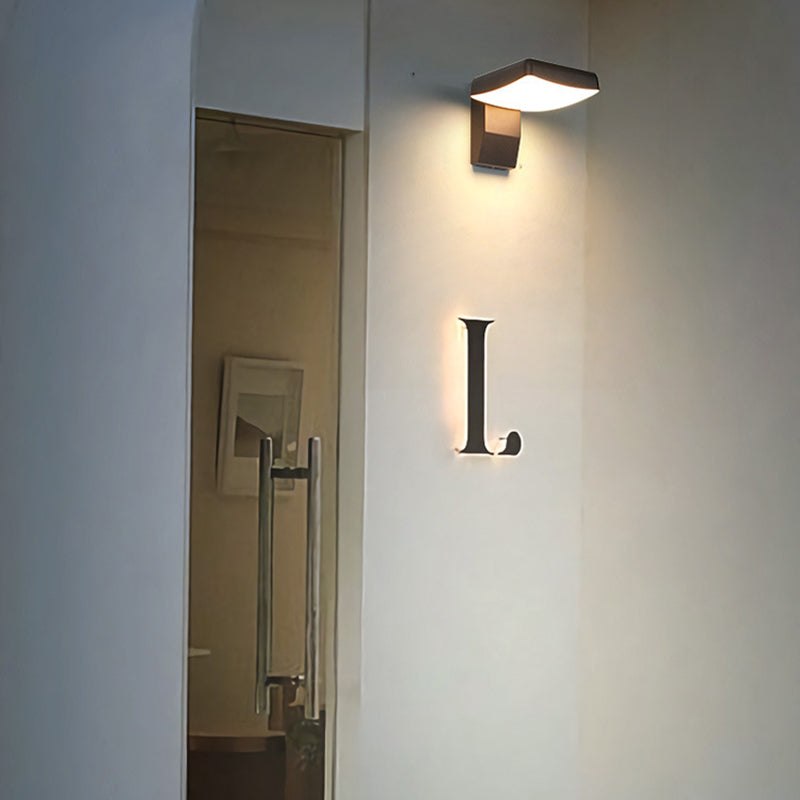 MotionLume | Minimalistische Wandlampe mit IP65 Schutz Wandschalter - Quadrat Neutrales Licht (4000K) 230V Decorique.de