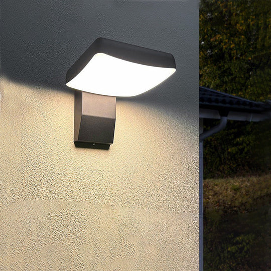 MotionLume | Minimalistische Wandlampe mit IP65 Schutz Wandschalter - Quadrat Weißes Licht (6000K) 230V Decorique.de