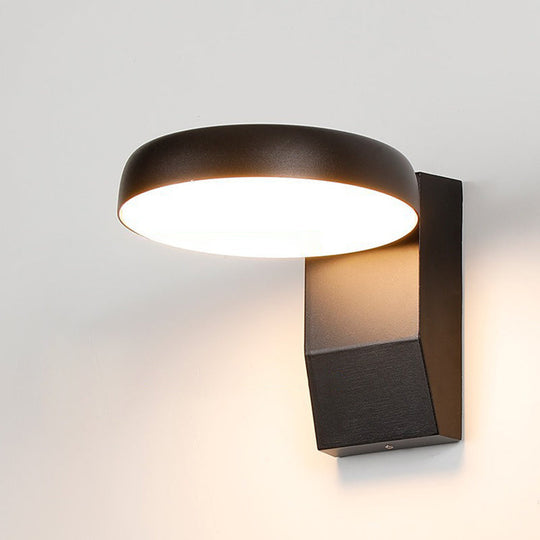 MotionLume | Minimalistische Wandlampe mit IP65 Schutz Wandschalter - Rund Weißes Licht (6000K) 230V Decorique.de