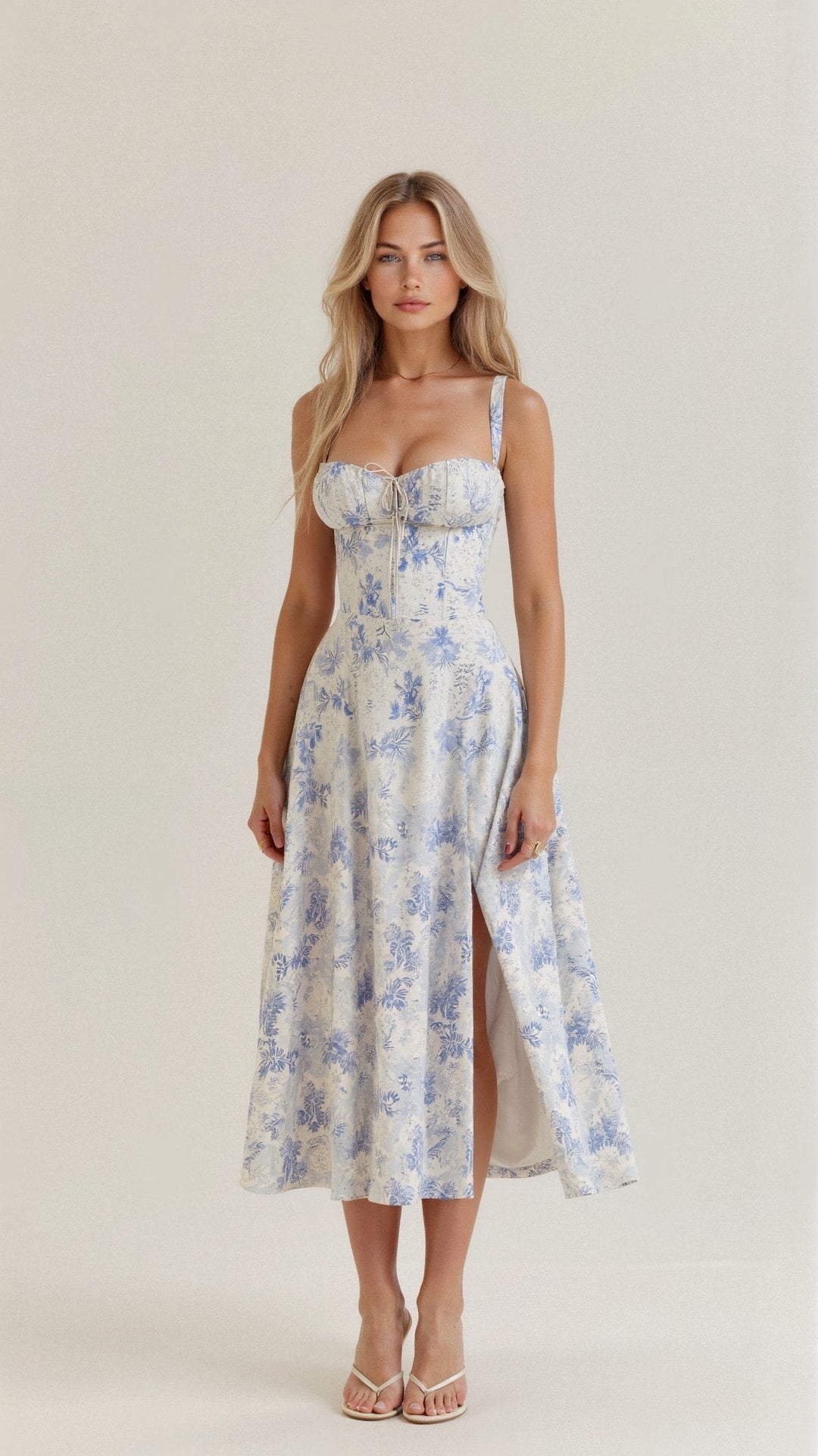 Leona | Elegantes Midikleid mit Figurbetonter Korsettform | Damen