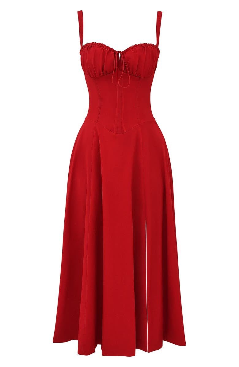 Leona | Elegantes Midikleid mit Figurbetonter Korsettform | Damen