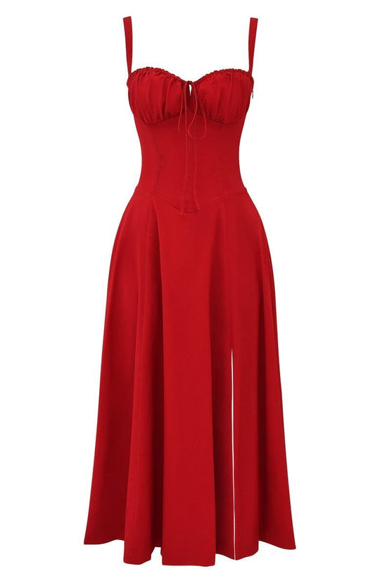 Leona | Elegantes Midikleid mit Figurbetonter Korsettform | Damen