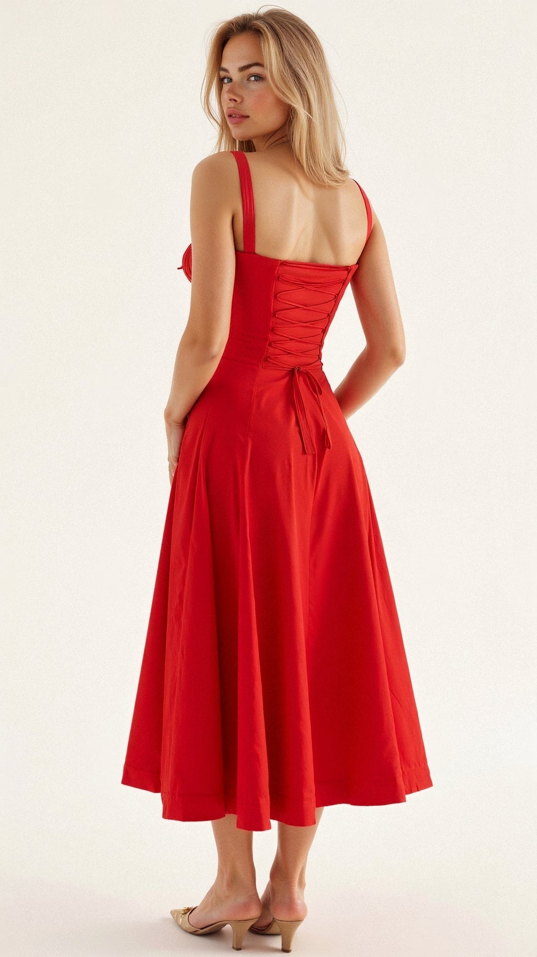 Leona | Elegantes Midikleid mit Figurbetonter Korsettform | Damen