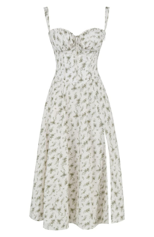 Leona | Elegantes Midikleid mit Figurbetonter Korsettform | Damen