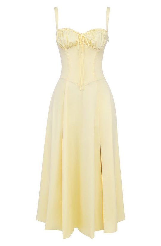 Leona | Elegantes Midikleid mit Figurbetonter Korsettform | Damen