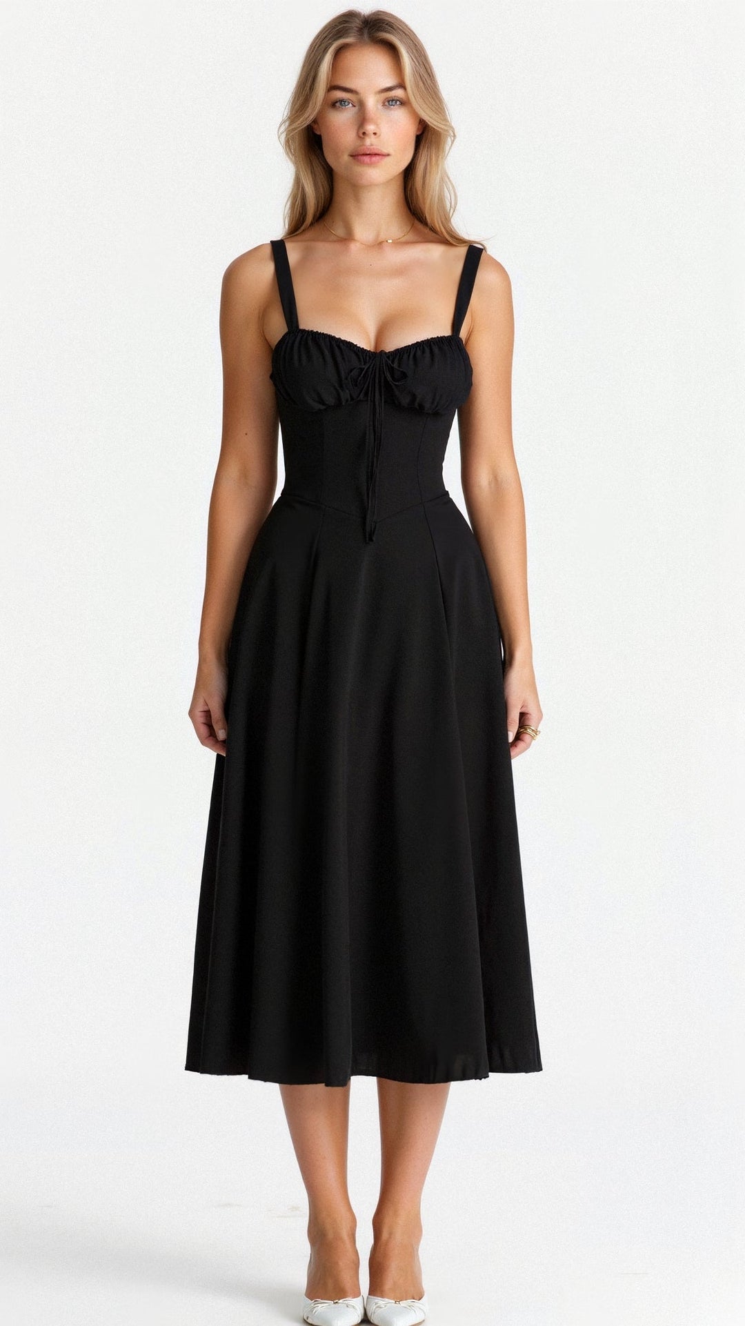 Leona | Elegantes Midikleid mit Figurbetonter Korsettform | Damen