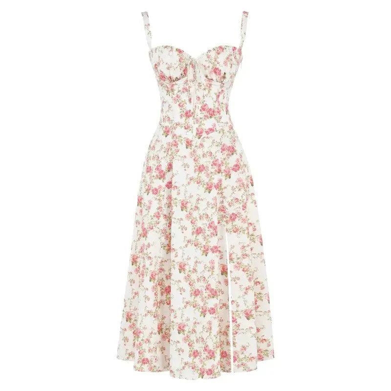 Leona | Elegantes Midikleid mit Figurbetonter Korsettform | Damen