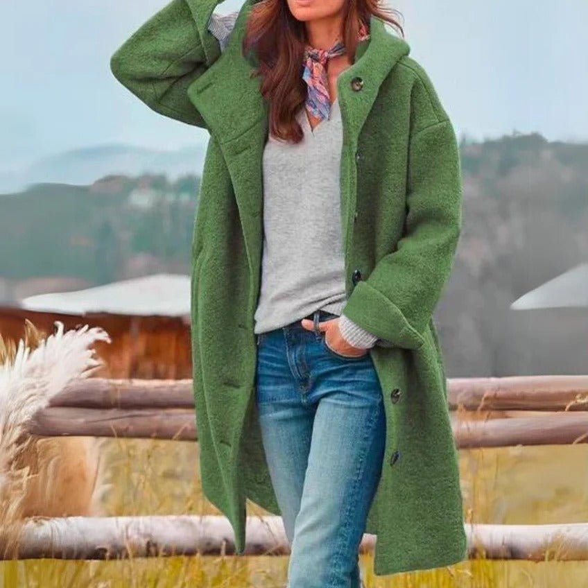 Elina | Warmer Kapuzenmantel mit Flausch-Futter | Damen