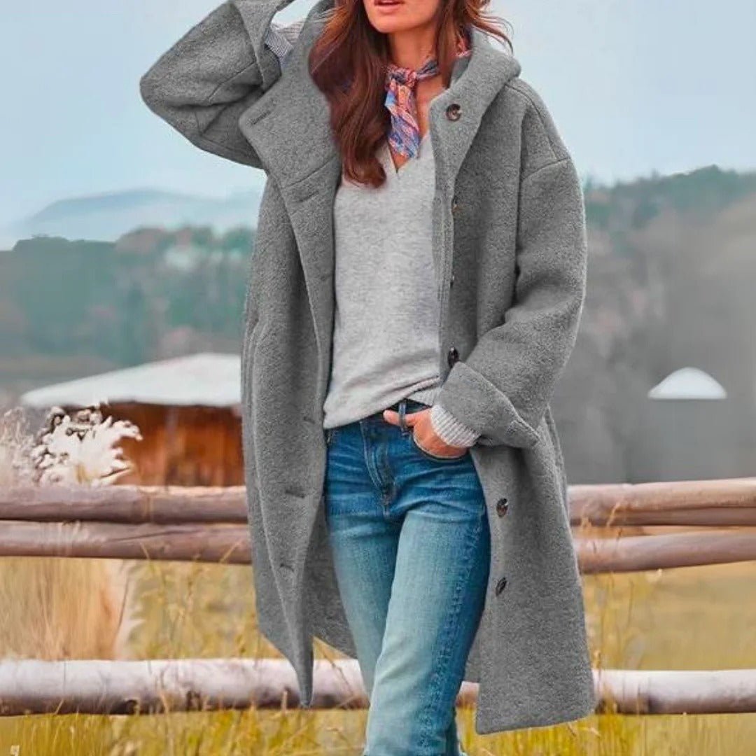 Elina | Warmer Kapuzenmantel mit Flausch-Futter | Damen
