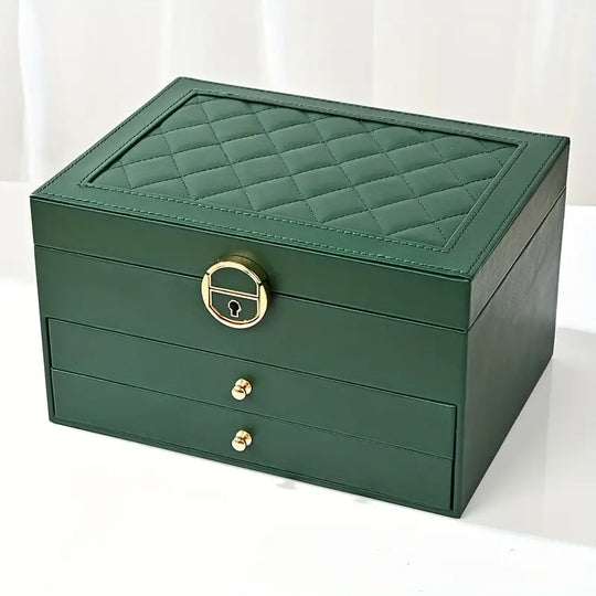 LuxeCase | Leather Jewellery Box – Multi-Layer Elegant Design
