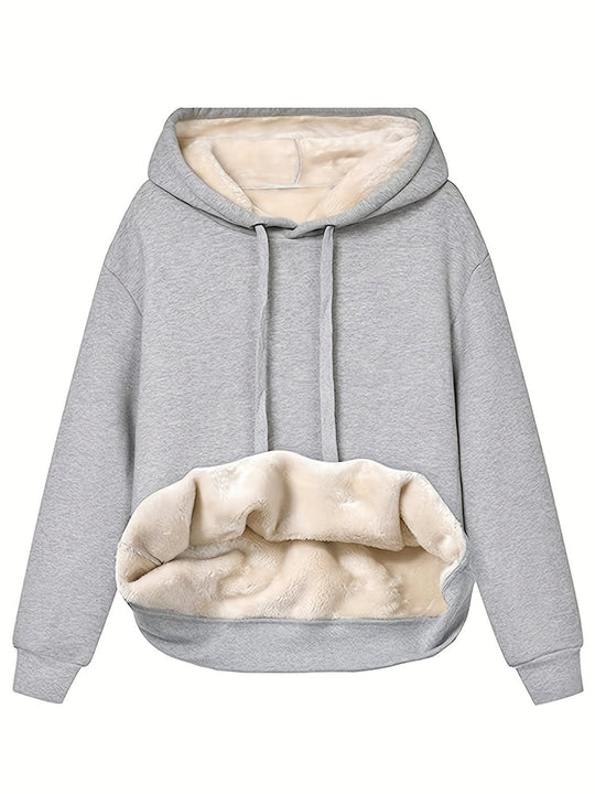Myra | Kapuzenpulli mit Fleece Grau Decorique.de