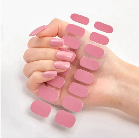 NailMuse | Kreative Semi-Gel Nagelsticker Rosa Decorique.de