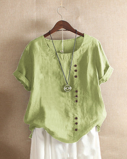 Nalea | Bluse Kurzarm stilvoll Mintgrün Decorique.de