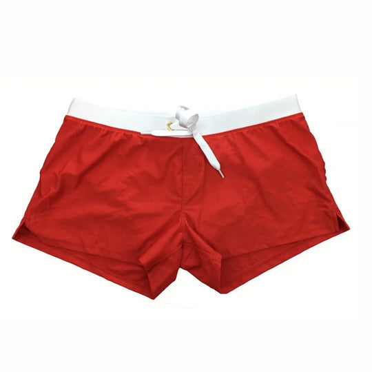 Nautico | Schnell trocknende Badeshorts | Herren Rot Decorique.de