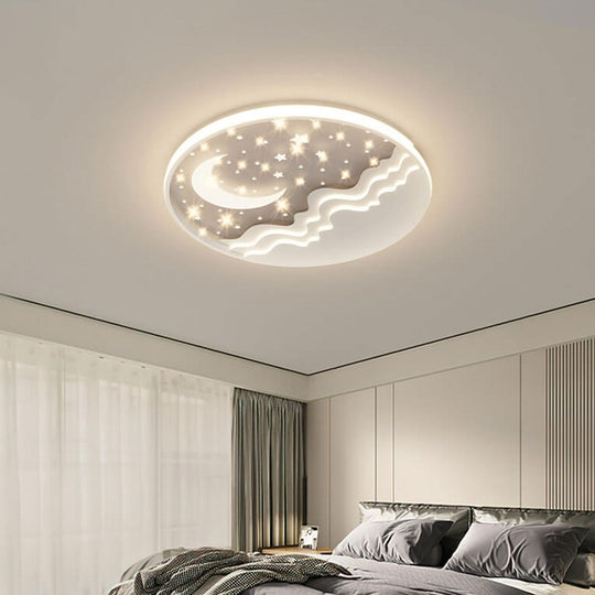 NimbusSky | Moderne LED-Leuchte mit Sternenhimmel Mond Decorique.de