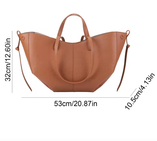 NobleTote | Geräumige Vintage-Lederhandtasche für Damen Braun Mittel Decorique.de