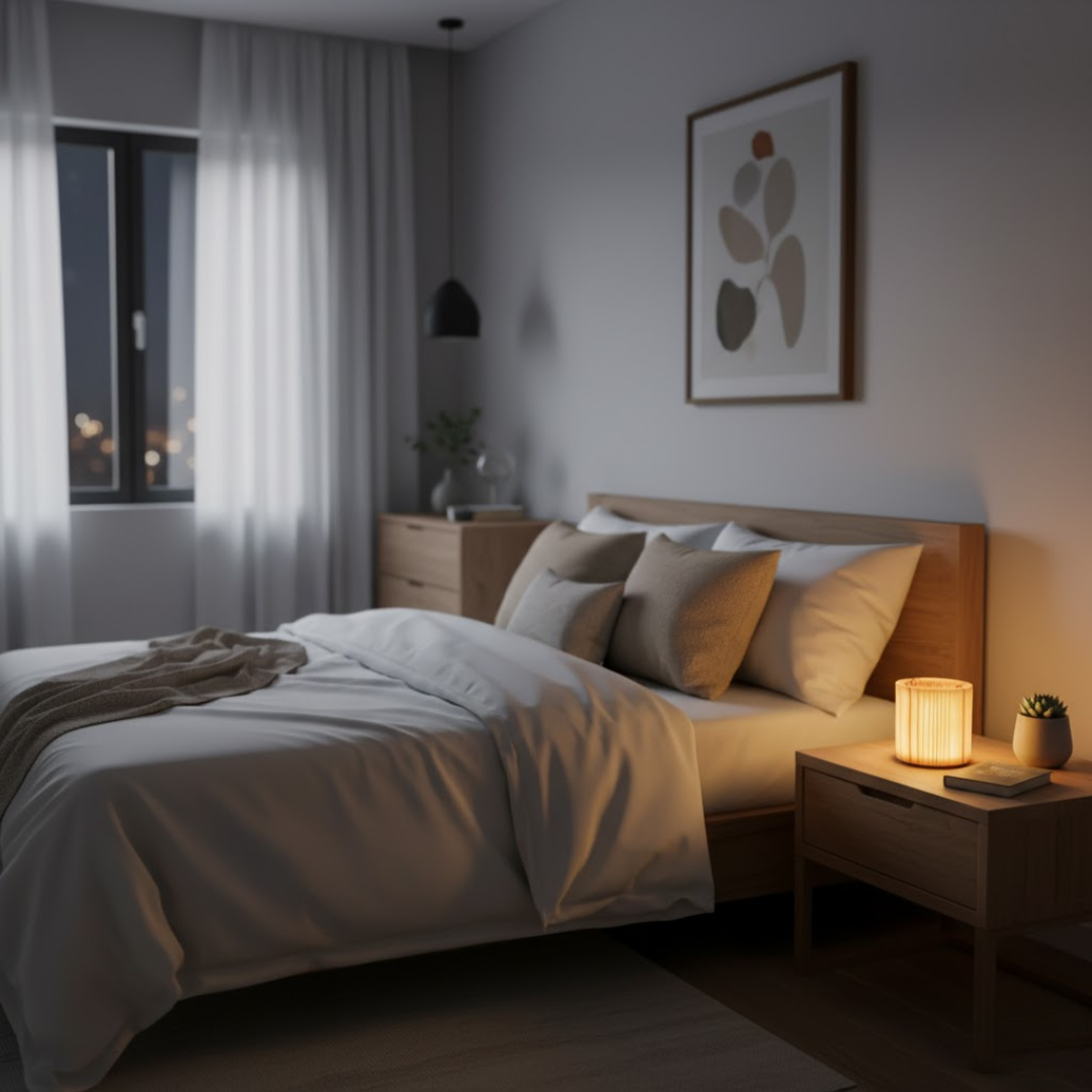 NoctiWood | Kreative Holz LED Touch Nachttischlampe Decorique.de