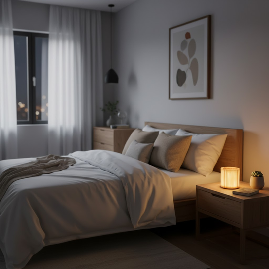 NoctiWood | Kreative Holz LED Touch Nachttischlampe Decorique.de