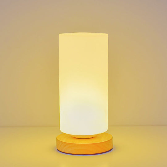 NordLumen | Skandi Zylinderlampe aus Holz & Glas Decorique.de